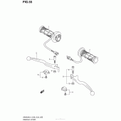 Схема вузла: Ручки керма (An400Zal4 E28) для Suzuki AN400 Burgman (EU analogue of SkyWave)
