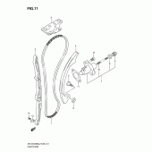 Схема узла: Цепь ГРМ & Натяжитель & Успокоитель для Suzuki DR-Z400 DR-Z400SM