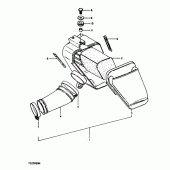 Схема узла: Воздушный фильтр для Suzuki TS250
