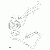 Схема вузла: Система індукції повітря (E18) для Suzuki XF650 Freewind