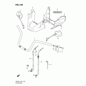 Схема вузла: Кермо & Тросики (An400zal1 e19) ​​для Suzuki AN400 Burgman (EU analogue of SkyWave)
