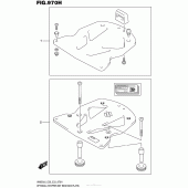 Схема вузла: Майданчик заднього кофра для Suzuki AN650 Burgman (EU analogue of SkyWave)