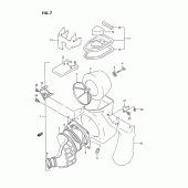 Схема узла: Воздушный фильтр для Suzuki RMX250