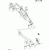 Схема вузла: Вихлопна система для Suzuki DR650 DR650R