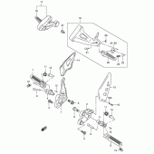 Схема вузла: Підніжки для Suzuki SV650