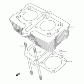 Схема вузла: Циліндр для Suzuki GS500