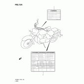 Схема вузла: Інформаційні наклейки (Vl800cl1 e19) ​​для Suzuki VL800 Intruder C800C/ Boulevard C50C