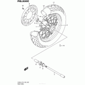 Схема узла: Переднее колесо (Vl800L6 E33) для Suzuki VL800 Boulevard C50