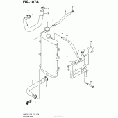 Схема вузла: Патрубок системи охолодження для Suzuki AN650 Burgman (EU analogue of SkyWave)