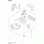Схема вузла: Lock Set (For Pannir Case) (Dl1000Al4 E03) для Suzuki DL1000 V-Strom