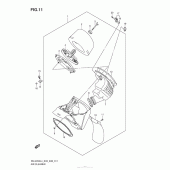 Схема вузла: Повітряний фільтр для Suzuki RM-Z250