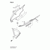 Схема узла: Нижний обтекатель (Model k8) для Suzuki GSX-R600