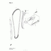 Схема вузла: Ланцюг ГРМ & Натягувач & Заспокоювач для Suzuki GW250 Inazuma