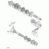 Схема узла: Трансмиссия для Suzuki TS250