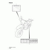 Схема узла: Информационные наклейки для Suzuki DR650 DR650SE