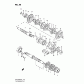 Схема узла: Трансмиссия для Suzuki GZ125 Marauder