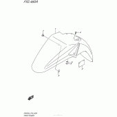 Схема вузла: Переднє крило для Suzuki GW250 Inazuma