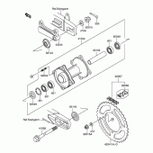 Схема узла: Ступица заднего колеса для Suzuki RM100