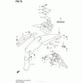 Схема узла: Rear Fender (Dr-Z400Sl3 E03) для Suzuki DR-Z400 DR-Z400S