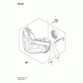 Схема вузла: Фара (See note) для Suzuki SV650