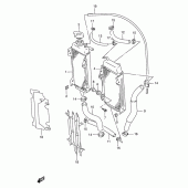 Схема узла: Радиатор для Suzuki RMX250