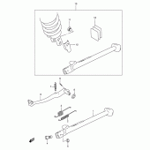 Схема узла: Подножка & Задний тормоз для Suzuki DR650 DR650SE