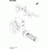 Схема вузла: Права ручка керма для Suzuki DR-Z400 DR-Z400S