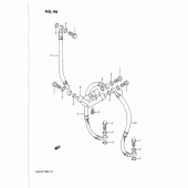 Схема вузла: Передній гальмівний шланг Suzuki GSX-R1100