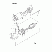 Схема вузла: Електричний стартер (Model r/s) для Suzuki GSX-R750