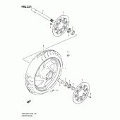 Схема узла: Переднее колесо (Vzr1800zufl2 e19) для Suzuki VZR1800 Intruder M1800R/ Boulevard M109R