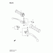 Схема узла: Ручки руля (Gsx650fl1 e24) для Suzuki GSX650