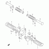 Схема узла: Подножки для Suzuki GZ250 Marauder