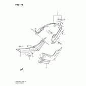 Схема вузла: Заднє крило (Vzr1800ufl1 e19) ​​для Suzuki VZR1800 Intruder M1800R/ Boulevard M109R