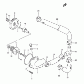 Схема вузла: Водяний насос Suzuki RGV250