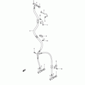 Схема вузла: Передній гальмівний шланг (Model k3/an650k4/k5) для Suzuki AN650 Burgman (EU analogue of SkyWave)