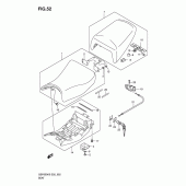 Схема вузла: Сидіння для Suzuki GSF650 Bandit S
