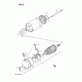 Схема вузла: Електричний стартер для Suzuki GSX-R750