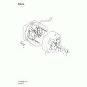 Схема вузла: Статор & Ротор (Model x e6, e24) для Suzuki TF125
