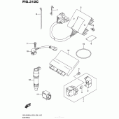 Схема узла: Электрооборудование (Gsx1300Ral6 E33) для Suzuki GSX1300 Hayabusa