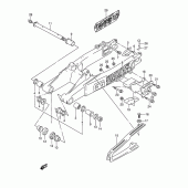 Схема вузла: Задній важіль підвіски (Model s/t) для Suzuki RMX250