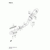 Схема узла: Выхлопная система для Suzuki RMX450