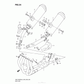 Схема вузла: Вихлопна система (Gsx1300Ral3 E33) для Suzuki GSX1300 Hayabusa