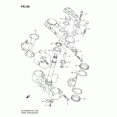 Схема вузла: Кронштейн передньої вилки для Suzuki DR-Z400 DR-Z400SM