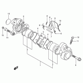 Схема вузла: Передній гальмівний супорт (Model p/r/s/t/v) для Suzuki VS800 Intruder 800