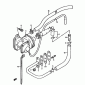 Схема вузла: Система індукції повітря (Dr350sl/sm e18) для Suzuki DR350
