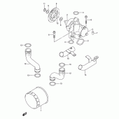 Схема вузла: Масляний насос для Suzuki GSF600 Bandit