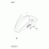 Схема вузла: Переднє крило (Model k7/k8) для Suzuki GSF1250 Bandit