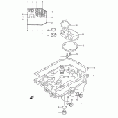 Схема узла: Поддон картера для Suzuki GSX750 Katana