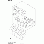 Схема узла: Задний тормозной суппорт для Suzuki DR-Z400 DR-Z400S