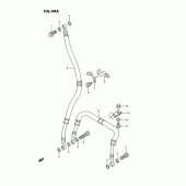 Схема вузла: Передній гальмівний шланг (Model r/s) для Suzuki GSX-R750